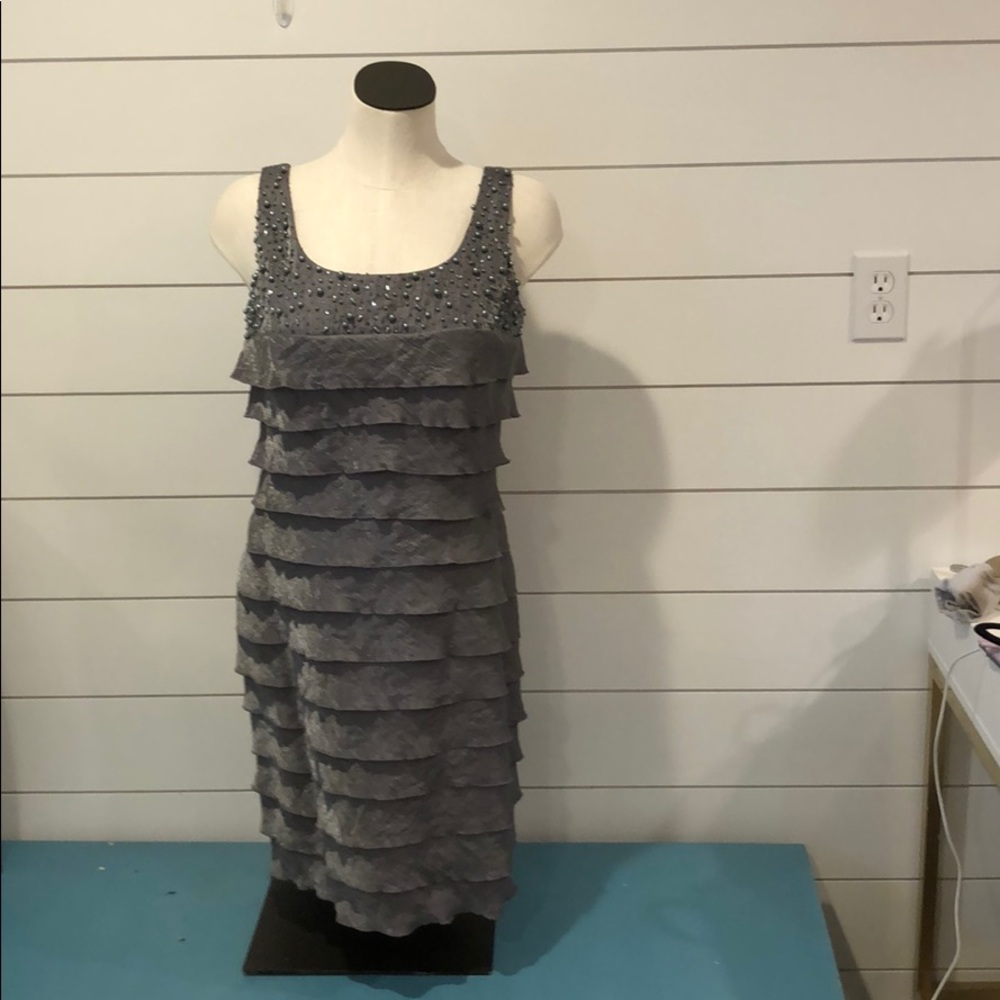 Jessica Howard grey sleeveless layer dress
